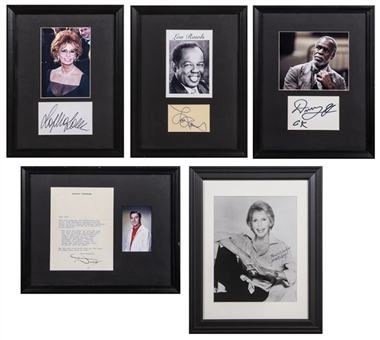 Entertainment Stars Signed Cuts and Photo Collection Including Danny Glover, Joey Bishop, and Gordon "Porky" Lee (Beckett Pre-Certified)